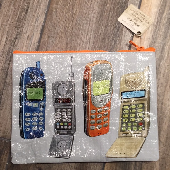 NWT Retro Recycled Cosmetic Pencil Makeup Bag - Picture 2 of 8